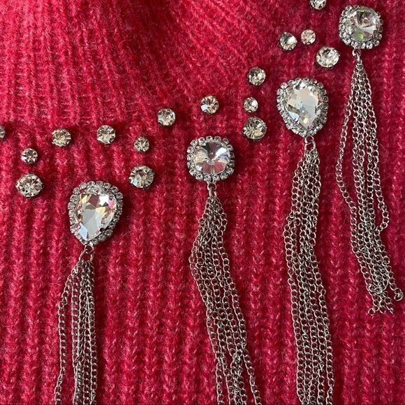 Calligraphie pink wool blend sweater - Picture 9 of 9